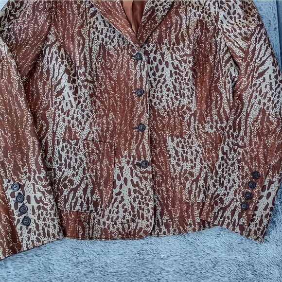 Dué Per Dué Animal Print Blazer Size 12 - Picture 7 of 11
